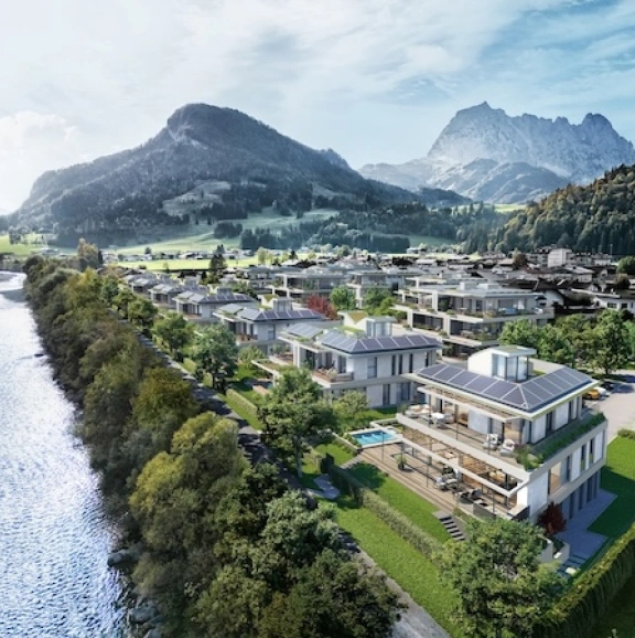 Vogelperspektive von Projekt Wintersteller Achen von Swietelsky Developments