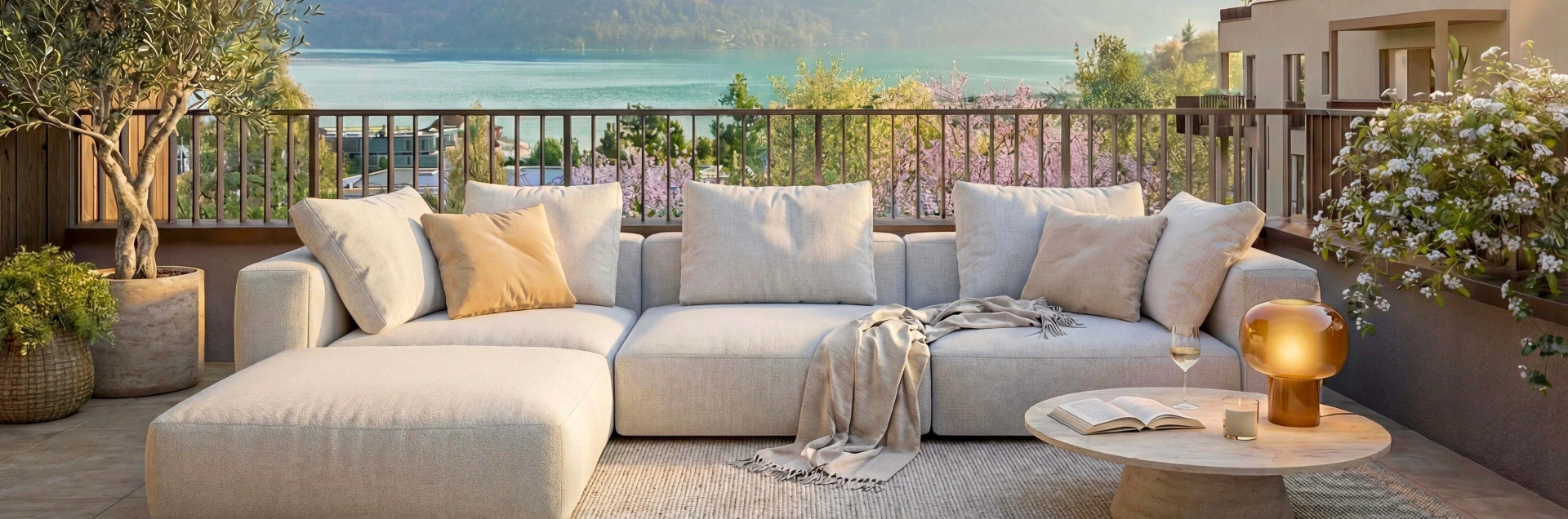 Seepanorama Pörtschach Aussicht Balkon