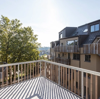 Blick von Balkon im Projekt Brennerstraße